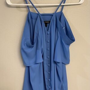 Express Cold Shoulder Strappy Blue Blouse Size Small